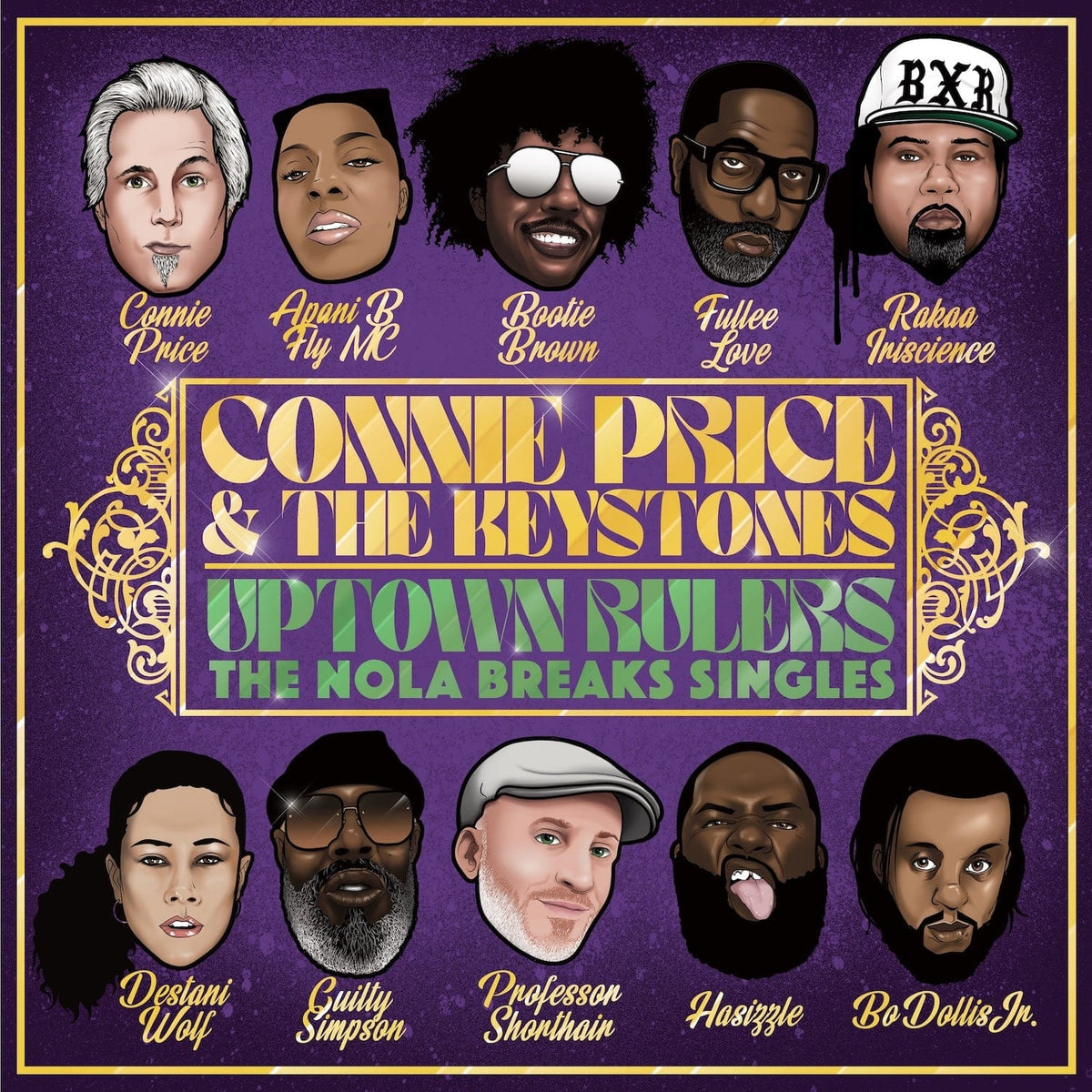 Connie Price & The Keystones - Uptown Rulers: The NOLA Breaks Singles (LP - Mardi Gras Colored Vinyl) Superjock Records