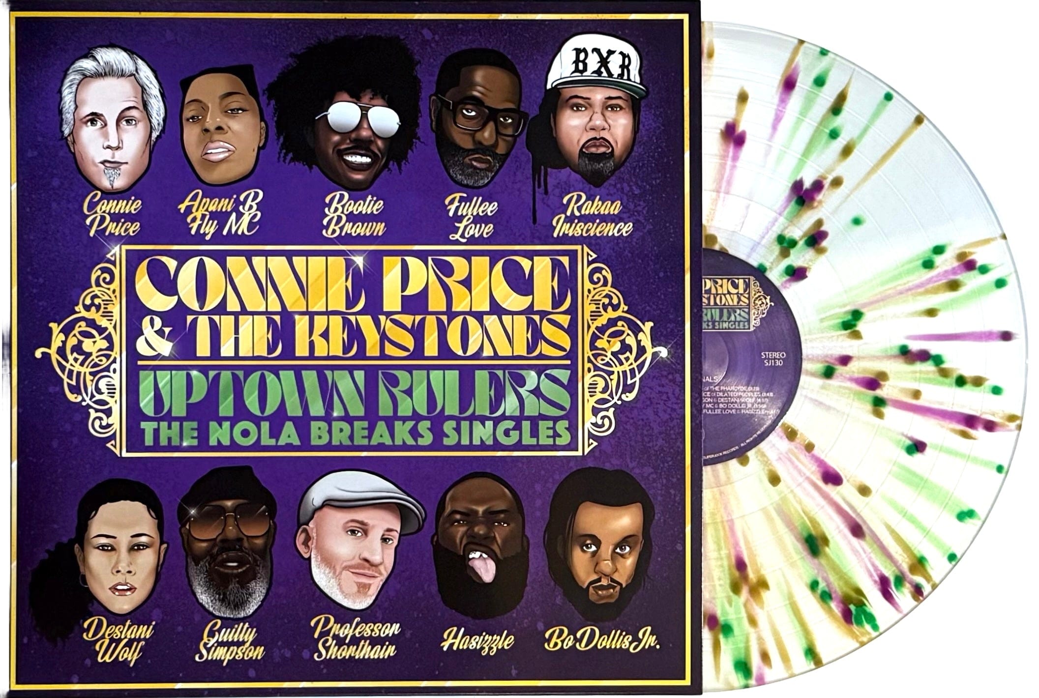 Connie Price & The Keystones - Uptown Rulers: The NOLA Breaks Singles (LP - Mardi Gras Colored Vinyl) Superjock Records