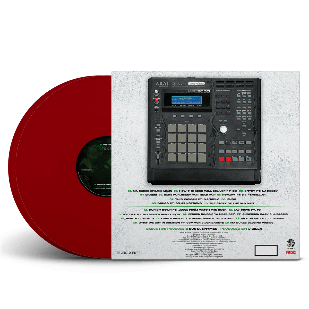 Busta Rhymes & J Dilla - DILLAGENCE II (2xLP - Red Vinyl) The Conglomerate Inc.
