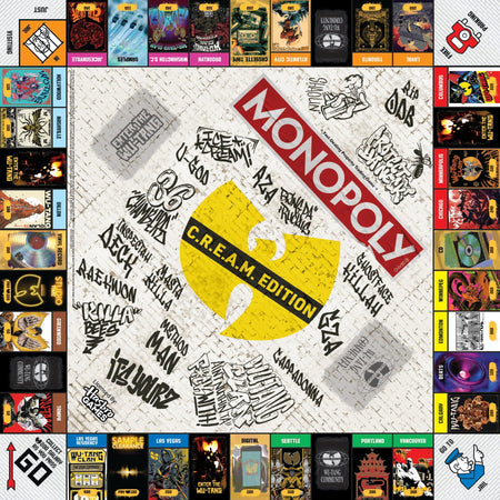 Wu-Tang MONOPOLY® Board Game C.R.E.A.M. Edition The Op Games