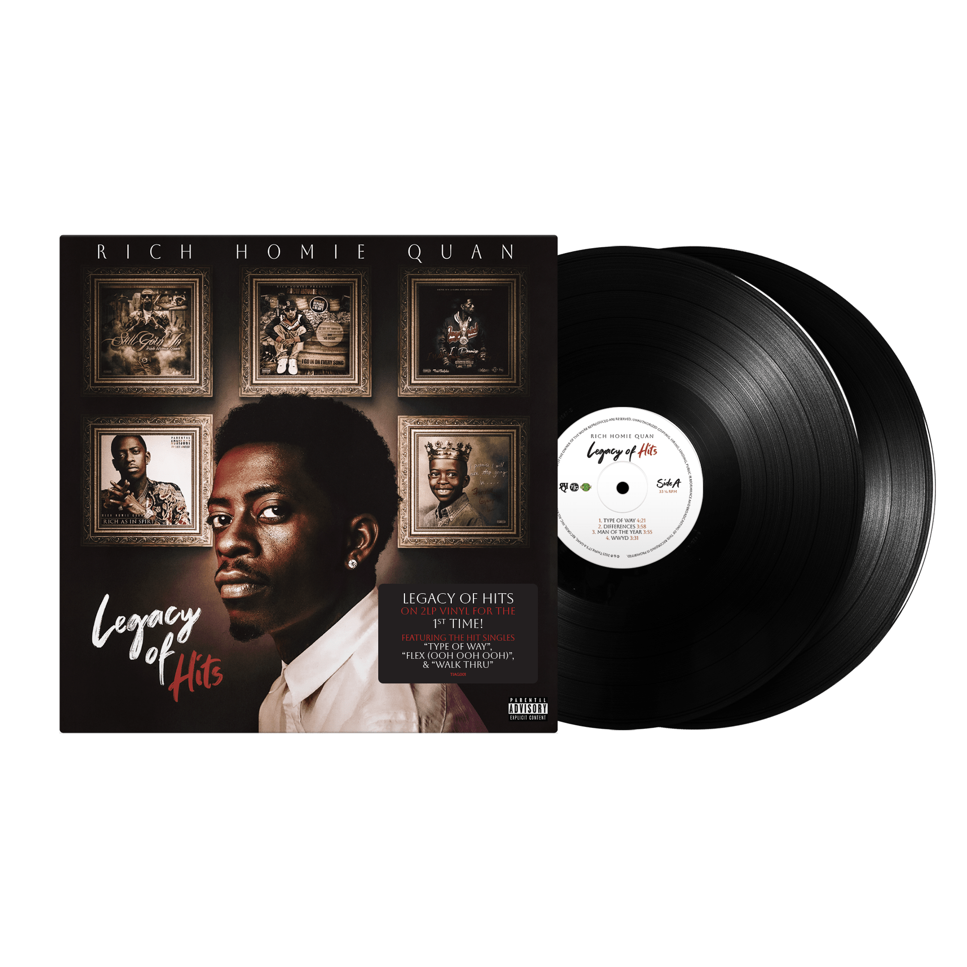 Rich Homie Quan - Legacy Of Hits (2xLP, CD) 2xLP Think It's A Game Records, Inc.
