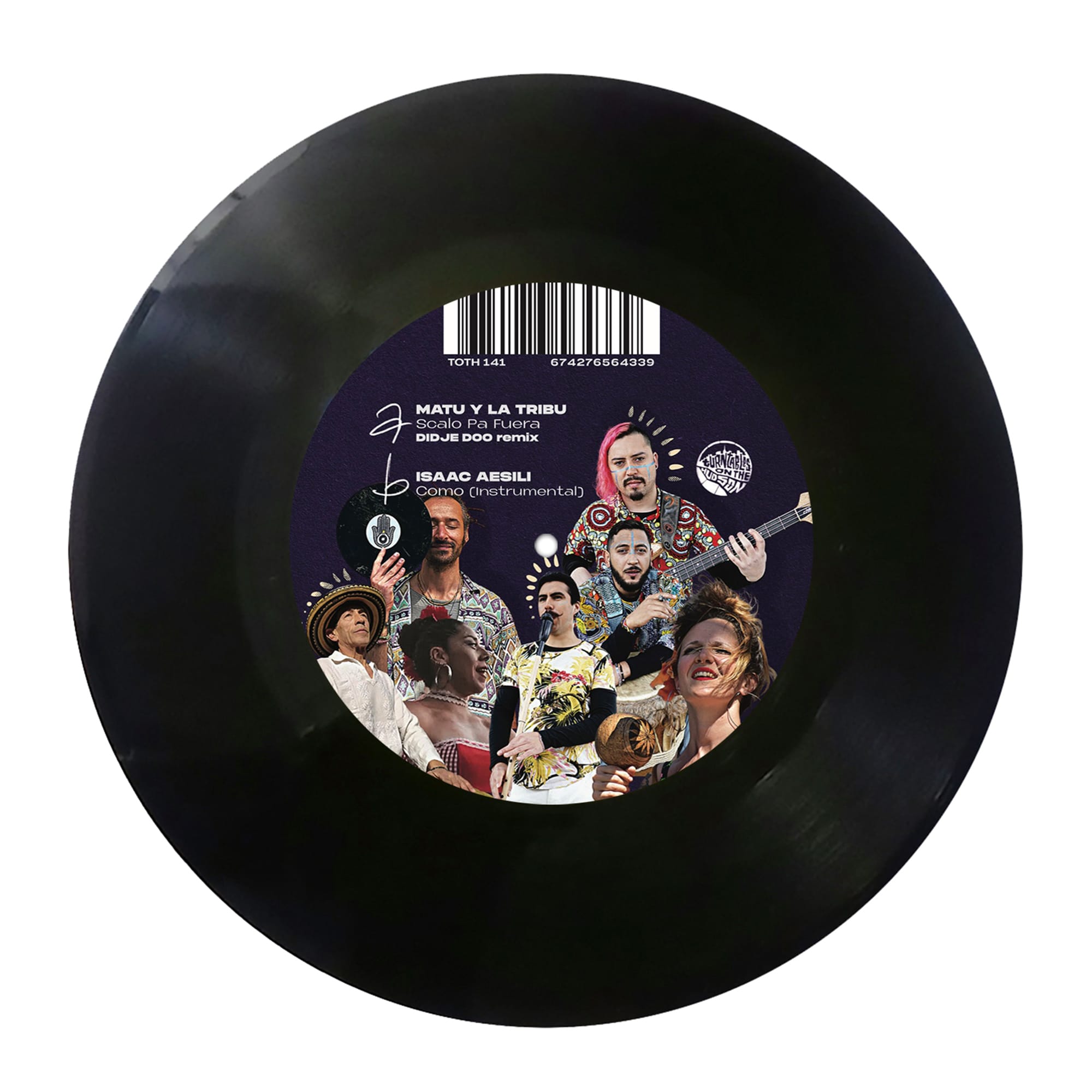 Matu y la Tribu (Didje Doo Remix) / Isaac Aesili - Sacalo Pa Fuera b/w Como (7") Turntables on the Hudson Music