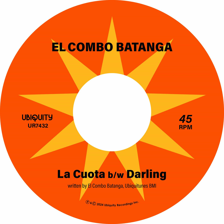 El Combo Batanga - La Cuota b/w Darling (7") Ubiquity Recordings