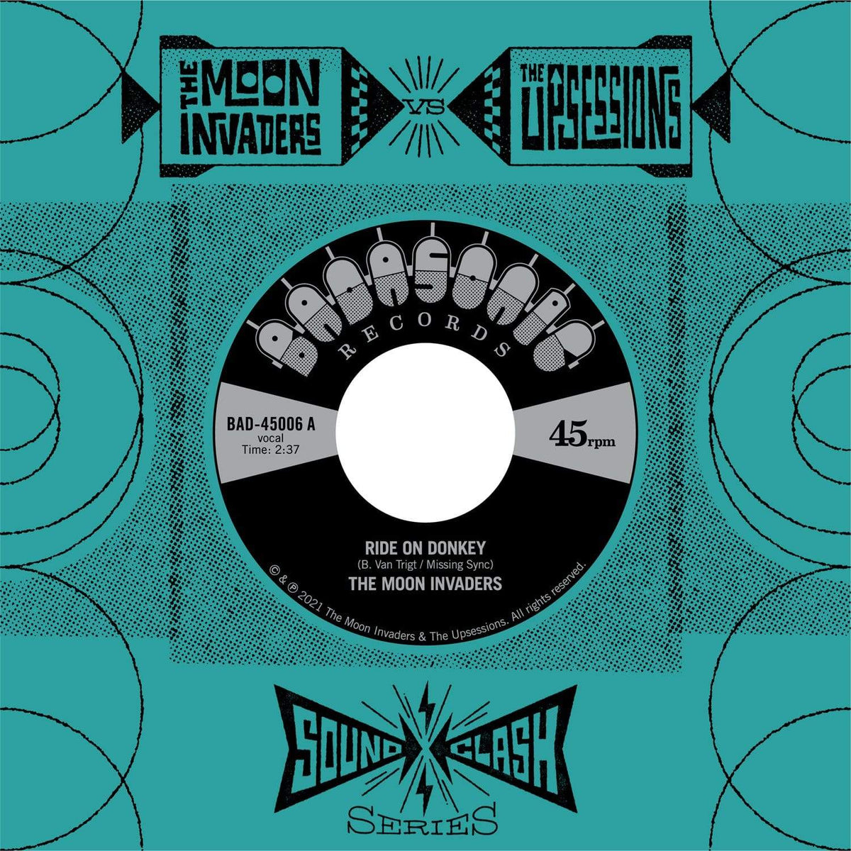 The Moon Invaders Vs The Upsessions - Soundclash Vol. 2 (7") Badasonic Records
