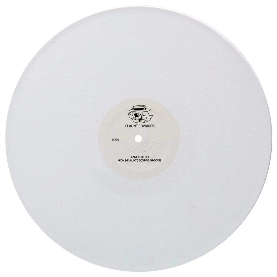 Flaunt Edwards - Planets Of Life (Kon & Flaunt's Scorpio Groove) b/w Groove Game (Flaunt Edwards Edit) & Overweight (J.Rocc Edit) (12" - White Vinyl) Beat Junkie Sound