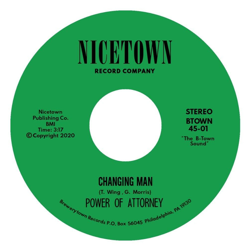 Power Of Attorney - Changing Man b/w I'm Just Your Clown (7") Brewerytown Beats