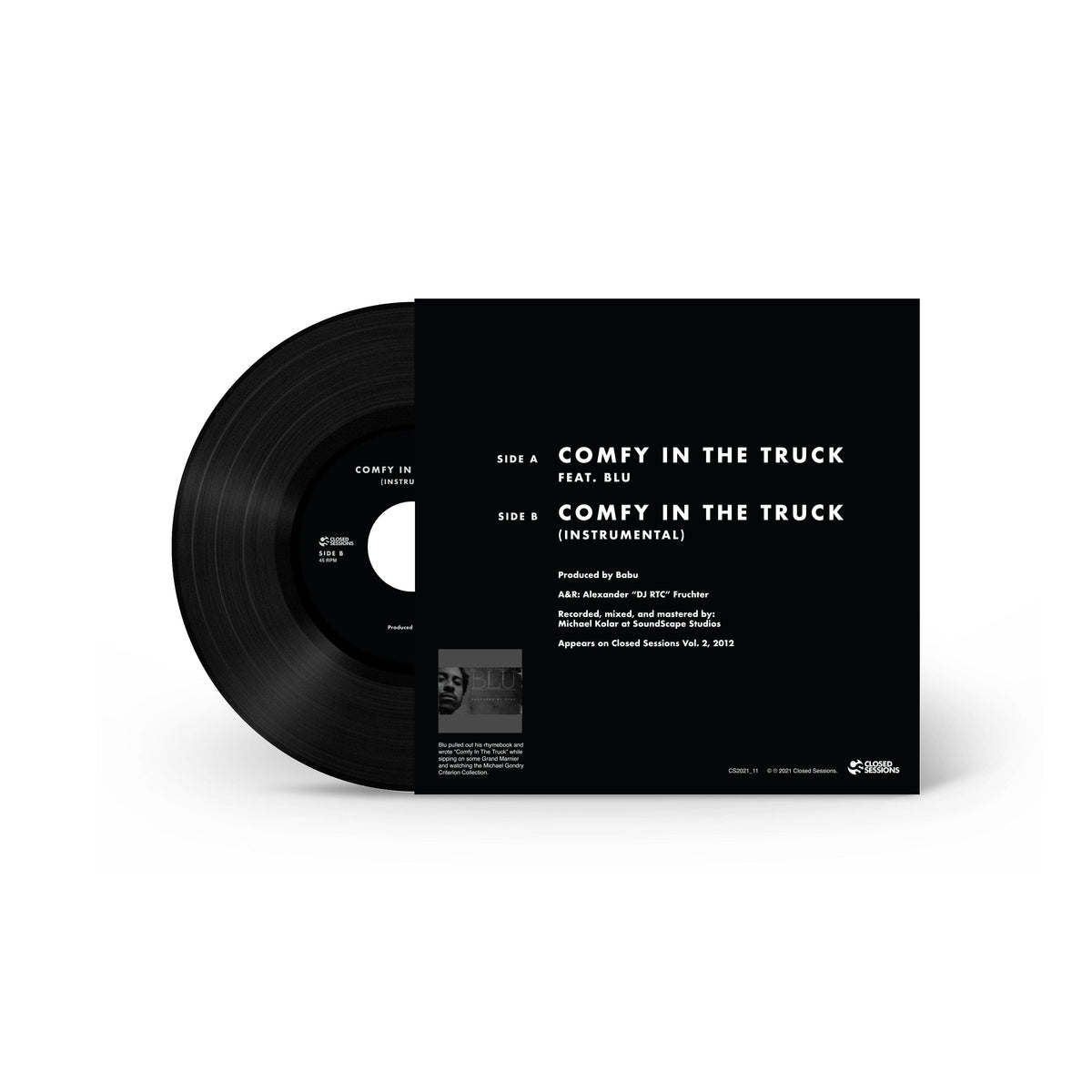 Blu - Comfy In The Truck (7") Closed Sessions