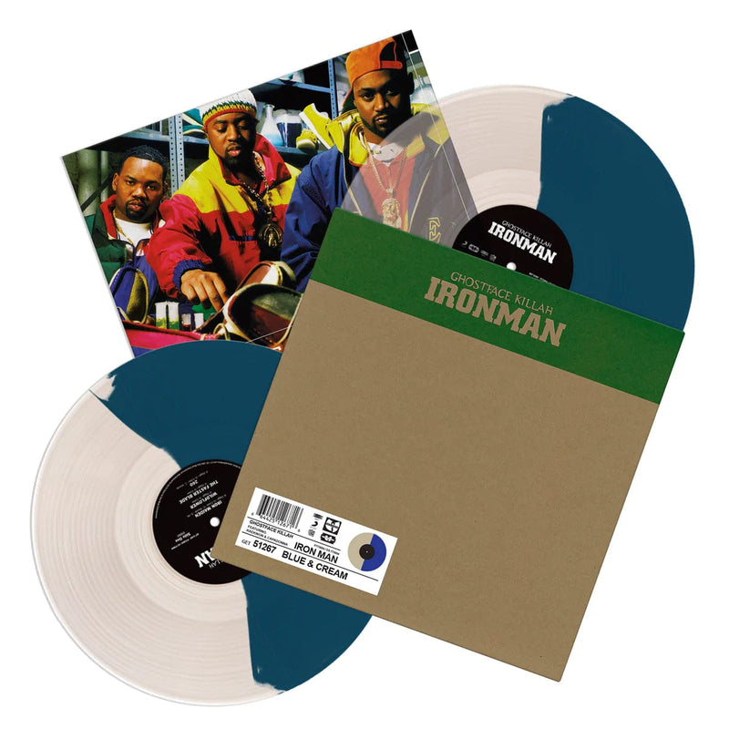 Ghostface Killah Featuring Raekwon and Cappadonna - Ironman 25th Anniversary Edition (2XLP - Blue and Cream Colored Vinyl) Fat Beats