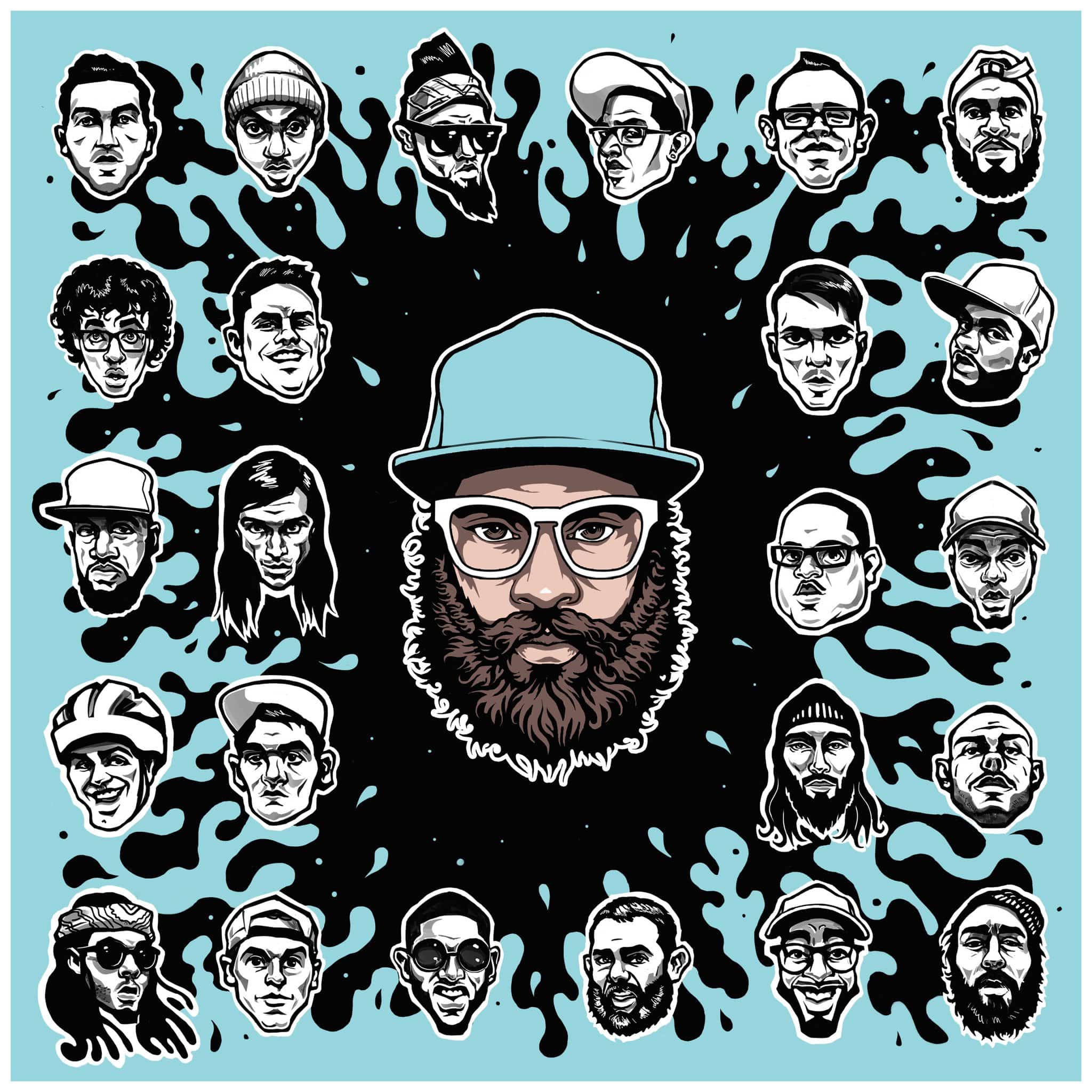 Dr. Dundiff & Friends - Dr. Dundiff & Friends (LP - Marbled Blue Vinyl + Download Card) Harvard House Studios