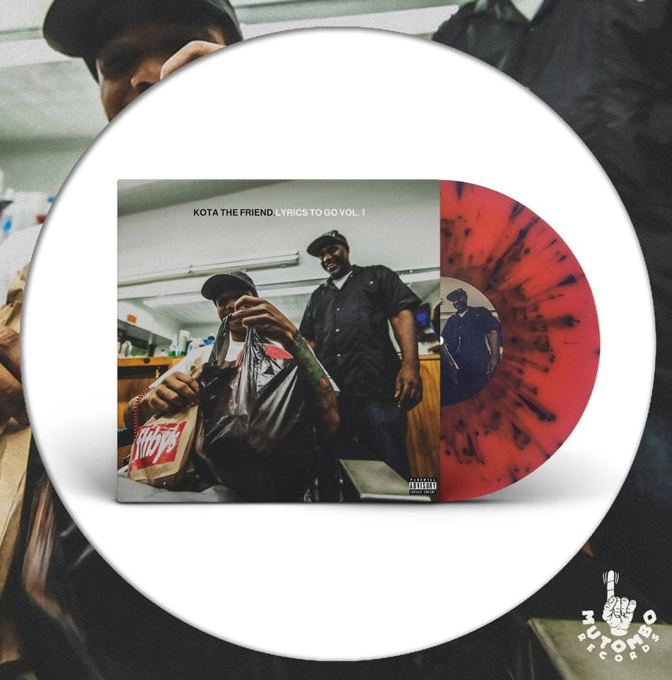 Kota the Friend - Lyrics to Go Vol. 1 (Orange / Black Splattered 10") Mutombo Records