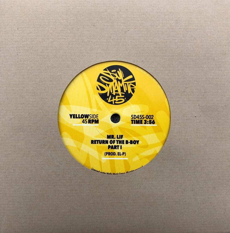 Mr. Lif - Return of the B-Boy Part I & Part II (7" - Black Vinyl) Soul Dynamite Records