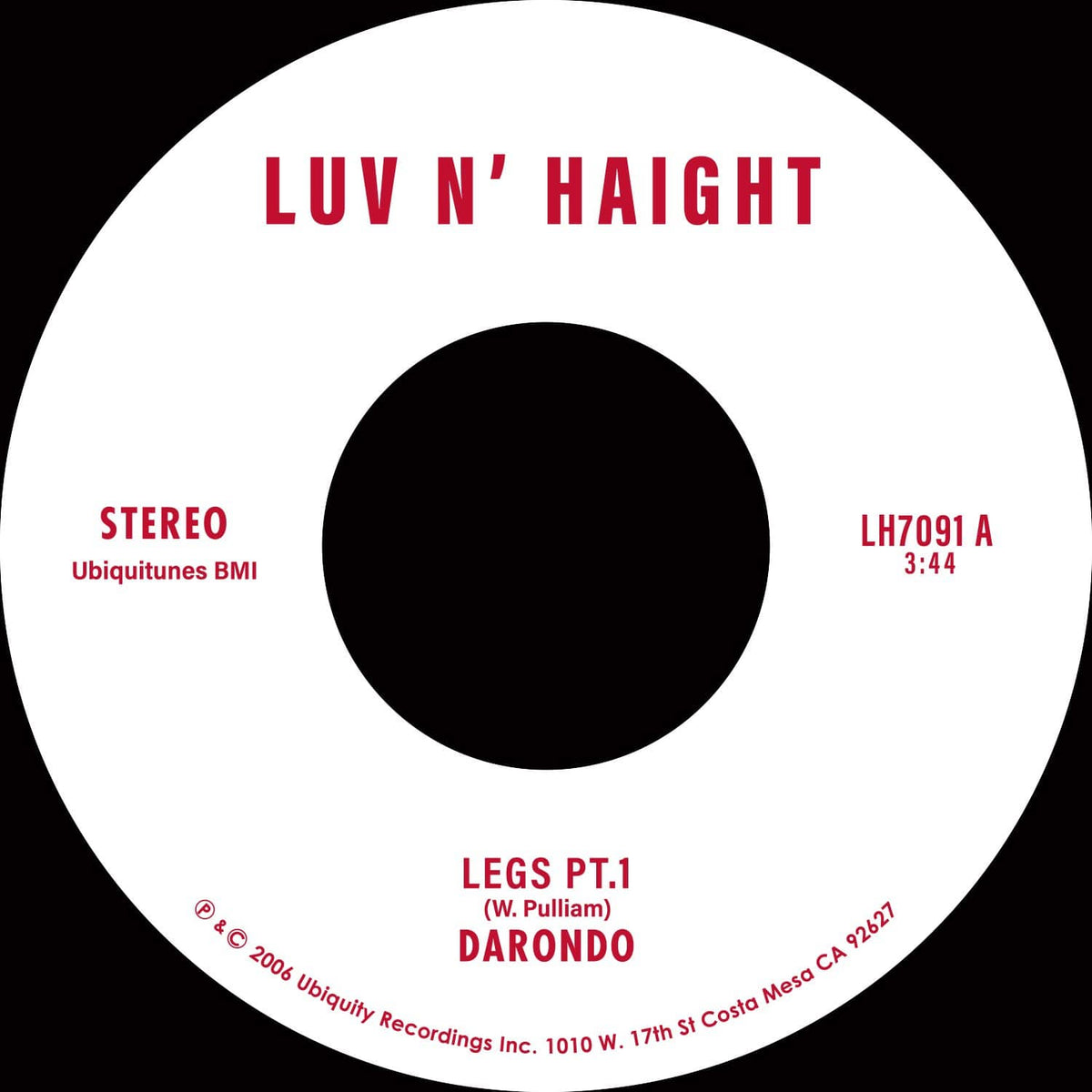 Darondo - Legs Pt. 1 b/w Let My People Go (7") Ubiquity Recordings